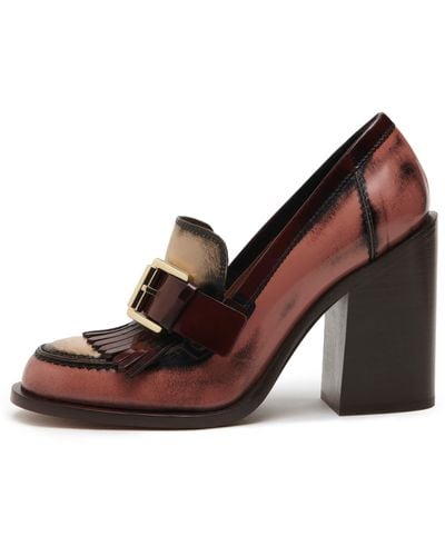 Mulberry Darby High Heel Loafer - Brown