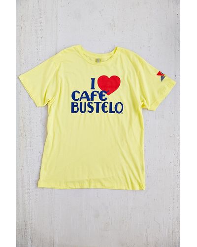 Urban Outfitters I Heart Cafe Bustelo Tee - Yellow