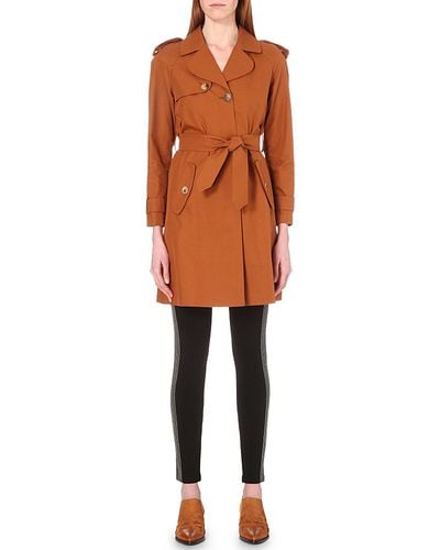 Sandro Malory Trench Coat - Brown