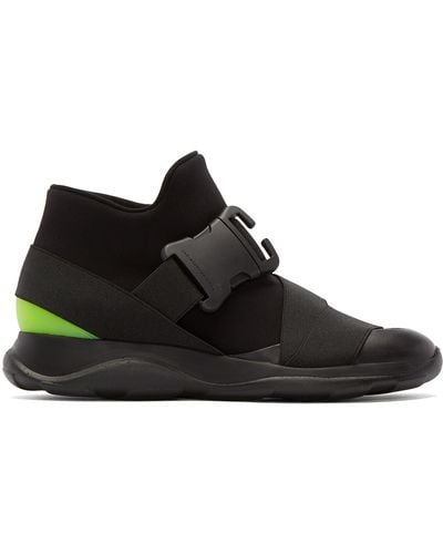 Christopher Kane Black Buckle High-top Trainers