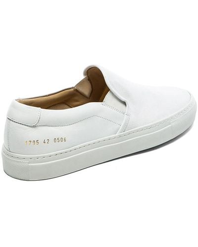 Common Projects Canvas And Leather Slip On - White