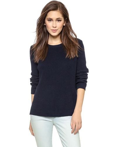 525 America Emma Shaker Sweater - Blue