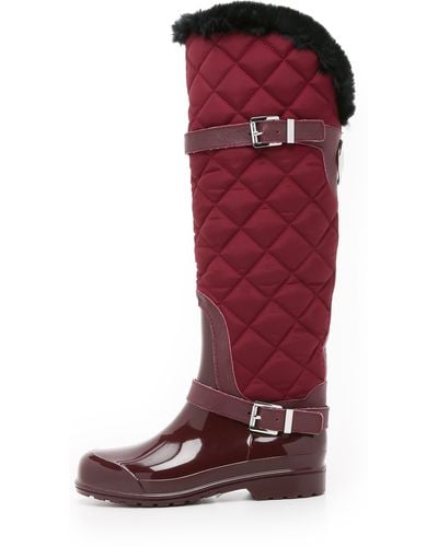 MICHAEL Michael Kors Fulton Quilted Rain Boots - Red