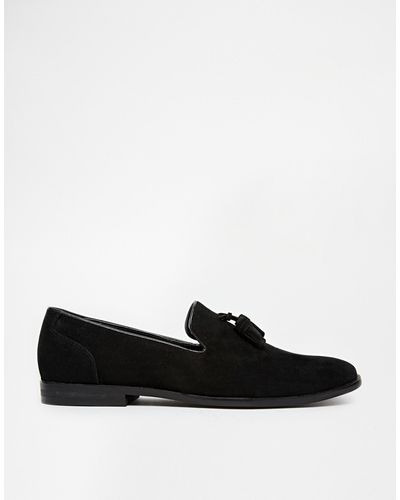 ASOS Loafers In Faux Suede - Black