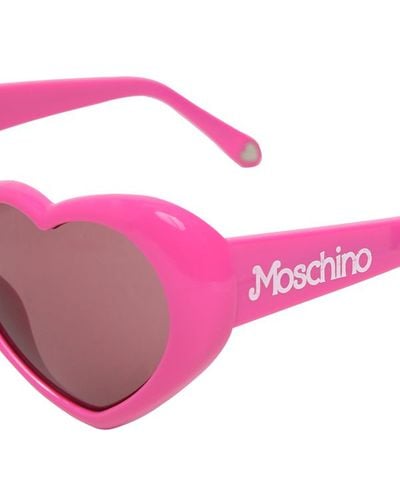 Moschino Heart Shaped Acetate Sunglasses - Pink