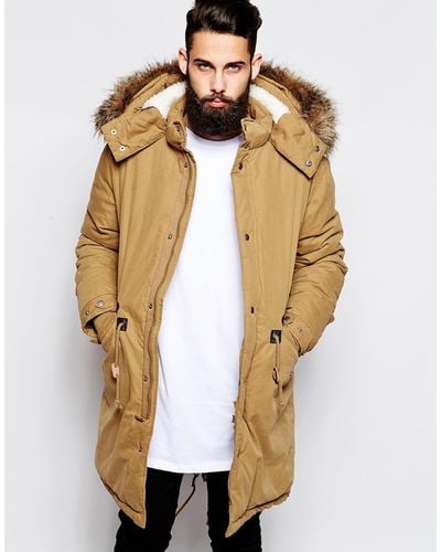 ASOS Fishtail Parka With Thinsulate - Brown