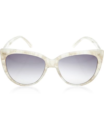 Prism Moscow Mother Of Pearl Cat-Eye Sunglasses - White