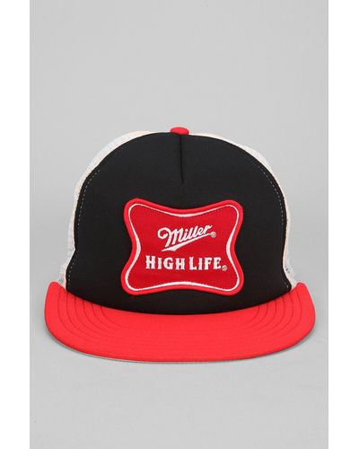 Urban Outfitters Miller High Life Trucker Hat - Red