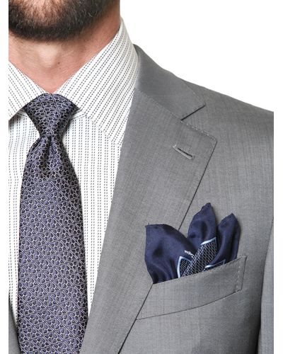 Zegna Milano Easy Wool Satin Suit - Gray