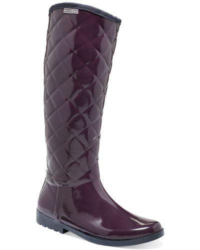 Tommy hilfiger gloss ankle rain boots store