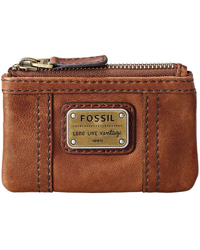 Fossil Emory Leather Coin Purse - Brown