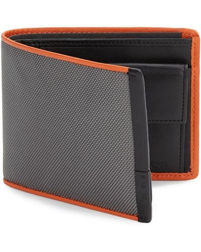 Tumi Ballistic Leather-trim Double Billfold Wallet - Gray