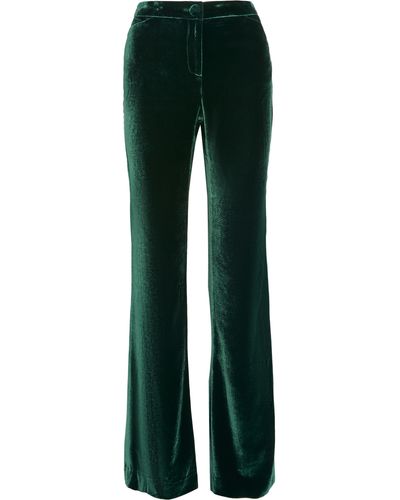 Cushnie et Ochs Velvet Wide-leg Trousers - Green