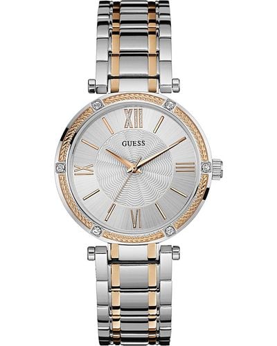 Guess W0636l1 Park Ave Stainless Steel And Rose Gold-plated Watch - Metallic