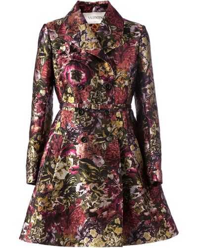 Valentino Floral Brocade Coat - Multicolor