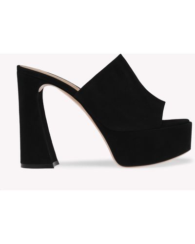 Gianvito Rossi Holly Mule, Mules, , Suede - Black