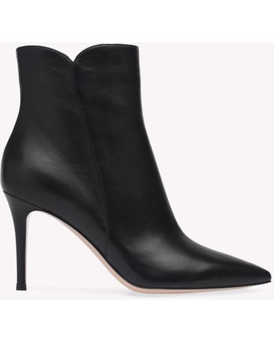 Gianvito Rossi Levy 85, Booties, , Leather - Black