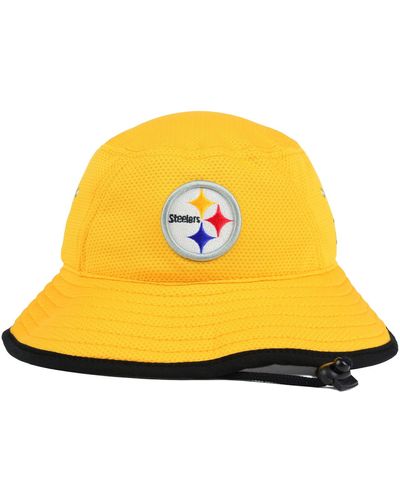 KTZ Pittsburgh Steelers Training Bucket Hat - Yellow
