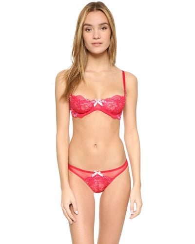 L'Agent by Agent Provocateur Adlina Demi Bra - Red