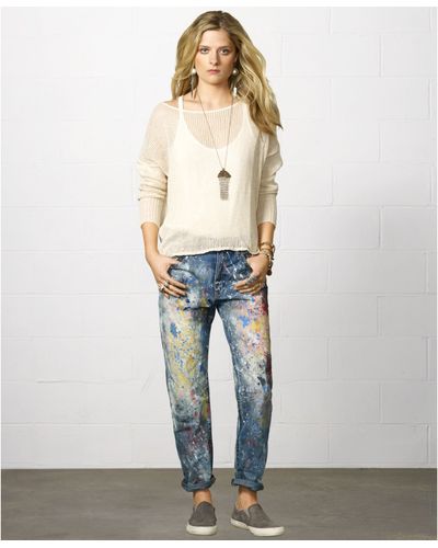 Denim & Supply Ralph Lauren Denim Supply Raph Lauren Paint Splatter Boyfriend Jeans - Multicolor