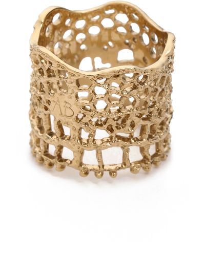 Aurelie Bidermann Vintage Lace Ring - Gold - Metallic