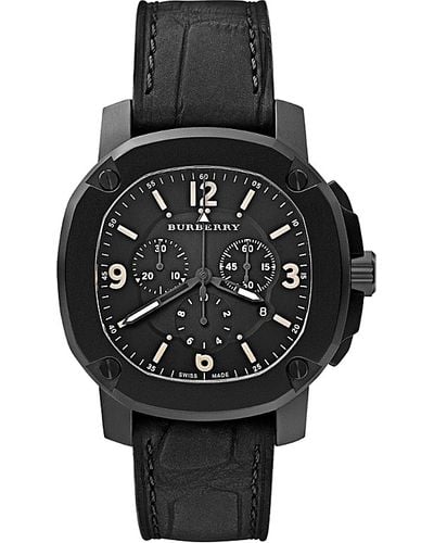 Burberry The Britain Bby1103 Chronograph Watch - Black