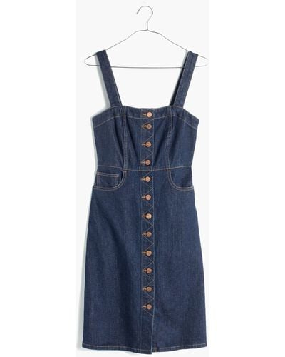 Madewell Denim Overall Dress In Matilda Wash - Blue