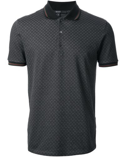 Gucci Diamond Pattern Polo Shirt - Grey