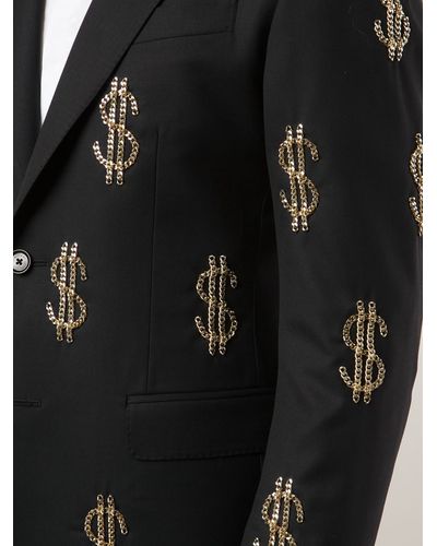 Moschino Dollar Chain Suit - Black