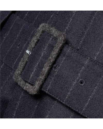 Kingsman Chalk Striped Wool Siren Suit - Blue