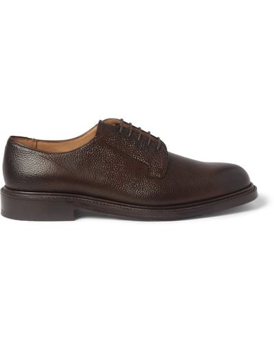 Cheaney Deal Pebble-Grain Leather Derby Shoes - Brown