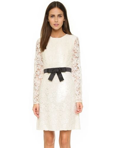 JILL Jill Stuart Long Sleeve Lace Dress - White