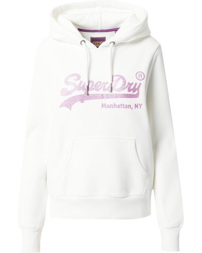 Superdry Sweatshirt (1-tlg) Plain/ohne Details - Weiß
