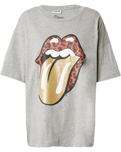 Noisy May T-shirt 'ida rolling stones' - Weiß