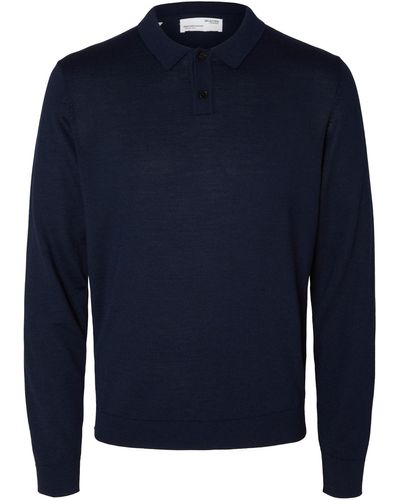 SELECTED Pullover 'town' - Blau