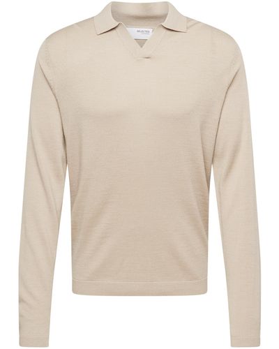 SELECTED Pullover 'town' - Weiß