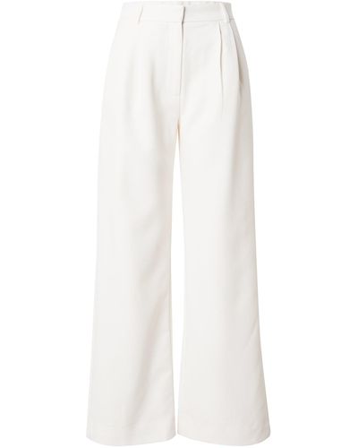 Abercrombie & Fitch Bundfaltenhose 'classic' - Weiß