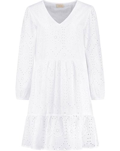 Shiwi Kleid 'broderie anglaise' - Weiß