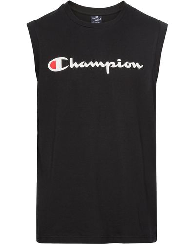 Champion Icons Sleeveless Crewneck T-Shirt L - Schwarz