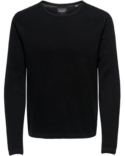 Only & Sons Pullover 'panter' - Schwarz