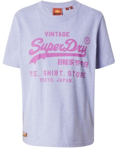 Superdry T-shirt 'heritage' - Lila