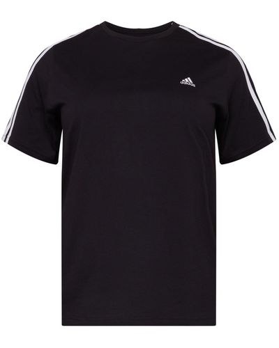 adidas Funktionsshirt 'essentials 3-stripes ' - Schwarz