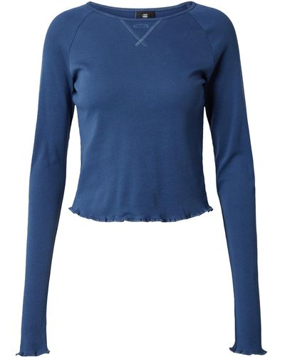 G-Star RAW Langarmshirt (1-tlg) Plain/ohne Details - Blau