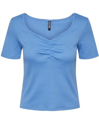 Pieces T-shirt 'tania' - Blau