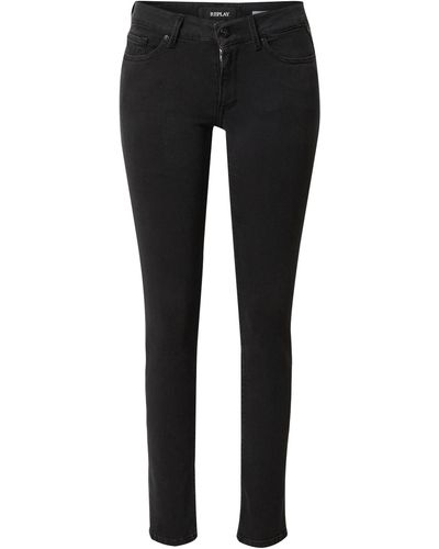 Replay Slim-fit-Jeans NEW LUZ (1-tlg) Plain/ohne Details - Schwarz