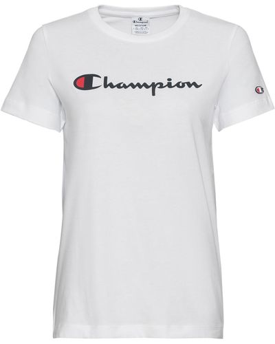 Champion Icons Crewneck T-Shirt Large Logo - Weiß