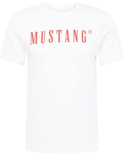 Mustang T-shirt 'alex' - Weiß