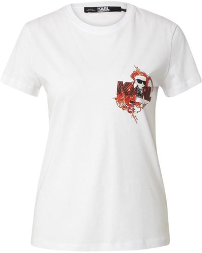 Karl Lagerfeld T-shirt 'ikonik lny' - Weiß