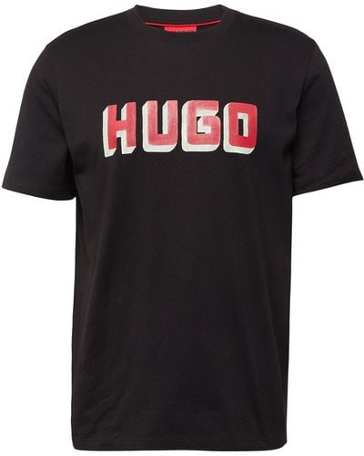 HUGO T-shirt 'daqerio' - Schwarz
