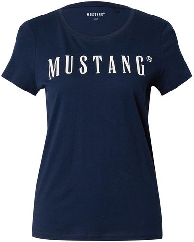 Mustang T-shirt 'alma' - Blau